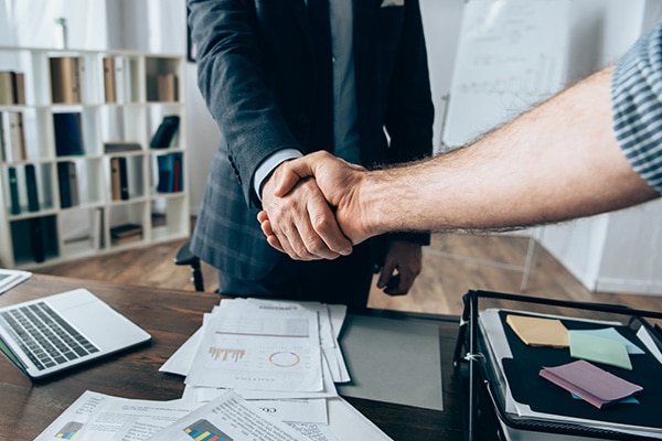 businessmen shaking hands